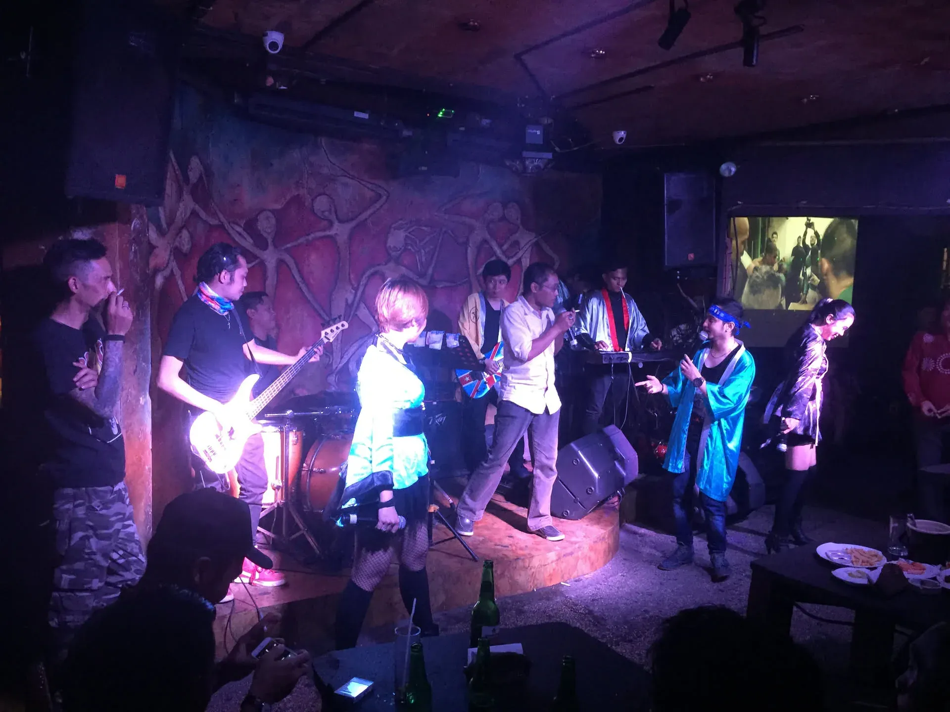 Live band performance at Braga venue, West Java