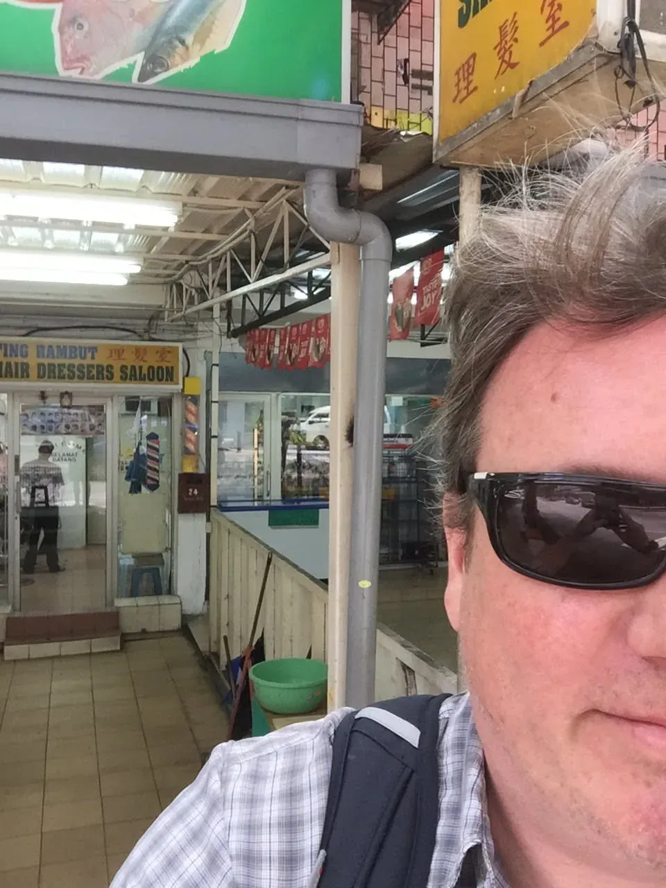 Selfie at Bukit Bintang market, Kuala Lumpur