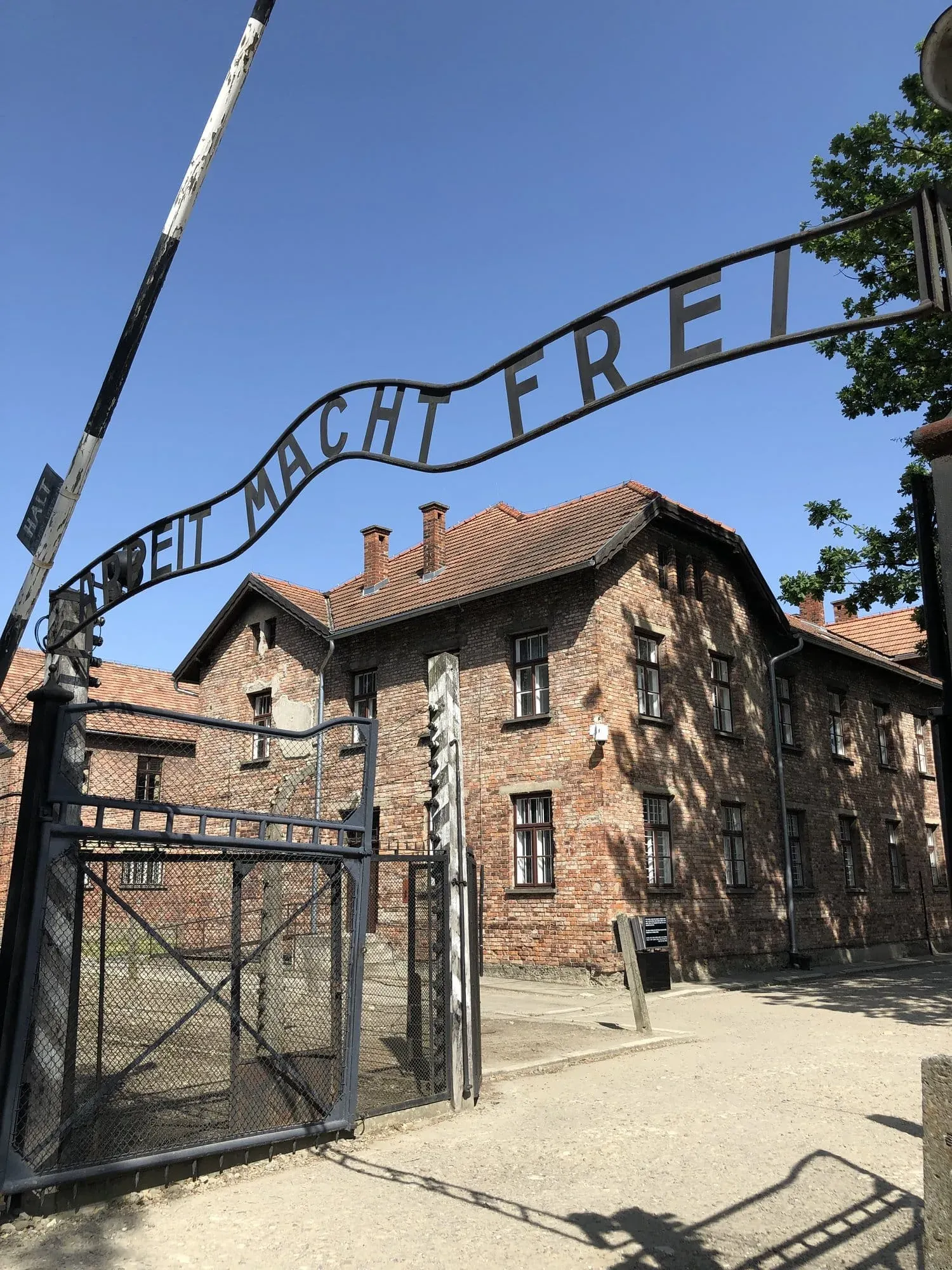 Auschwitz gate with 