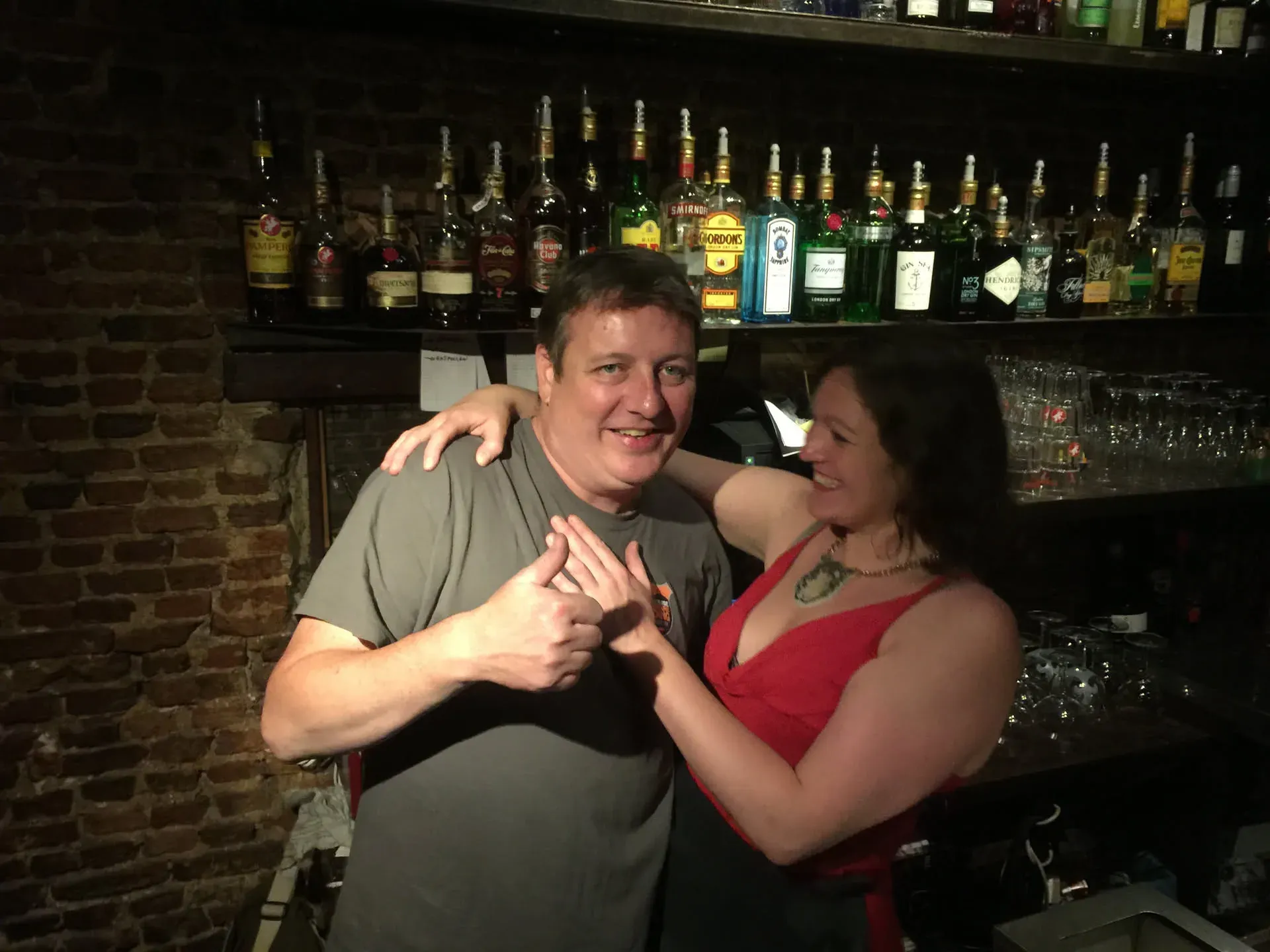 Two people dancing at bar in Ghent