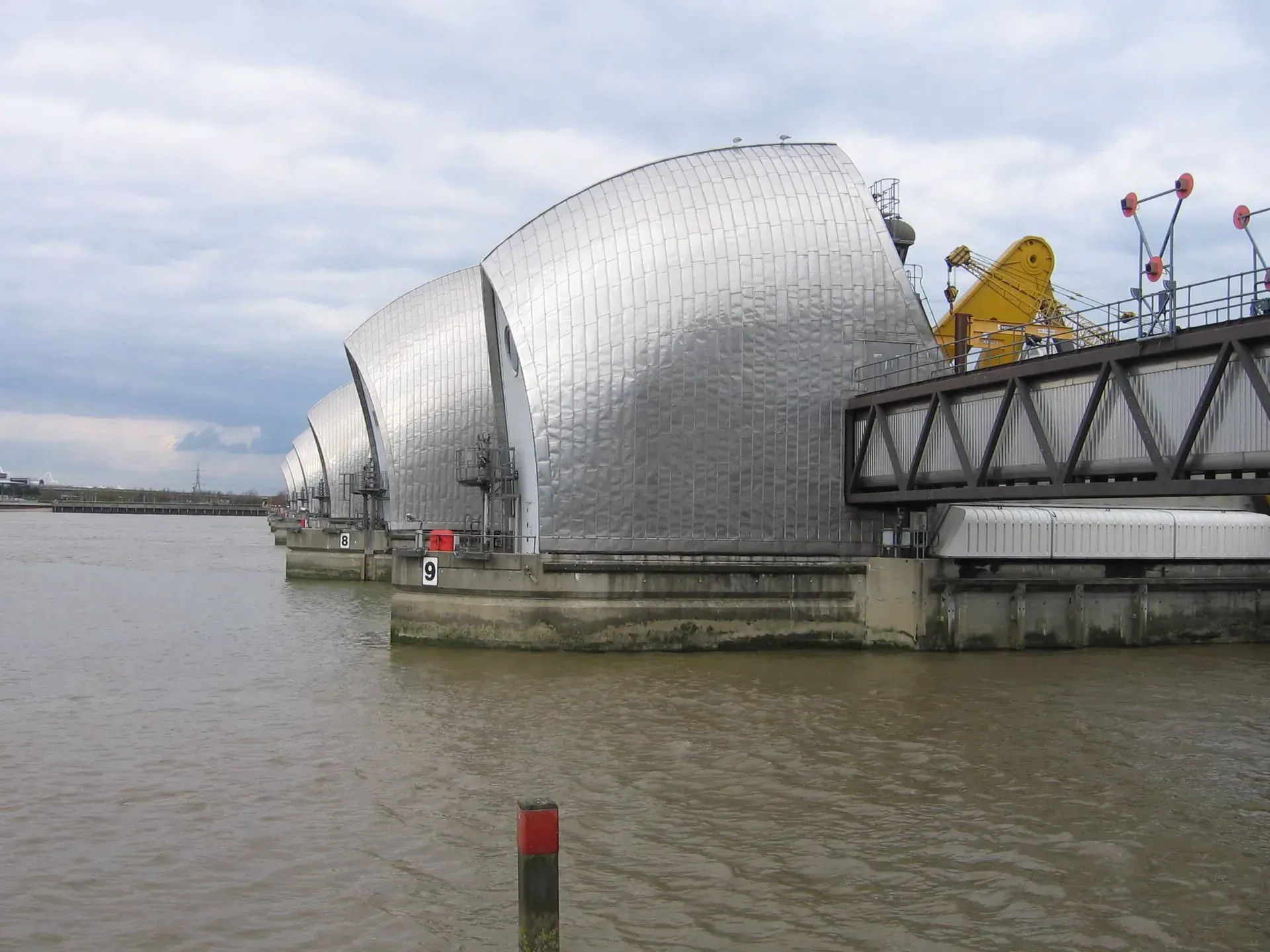 Thames Barrier flood gates at Charlton Riverside