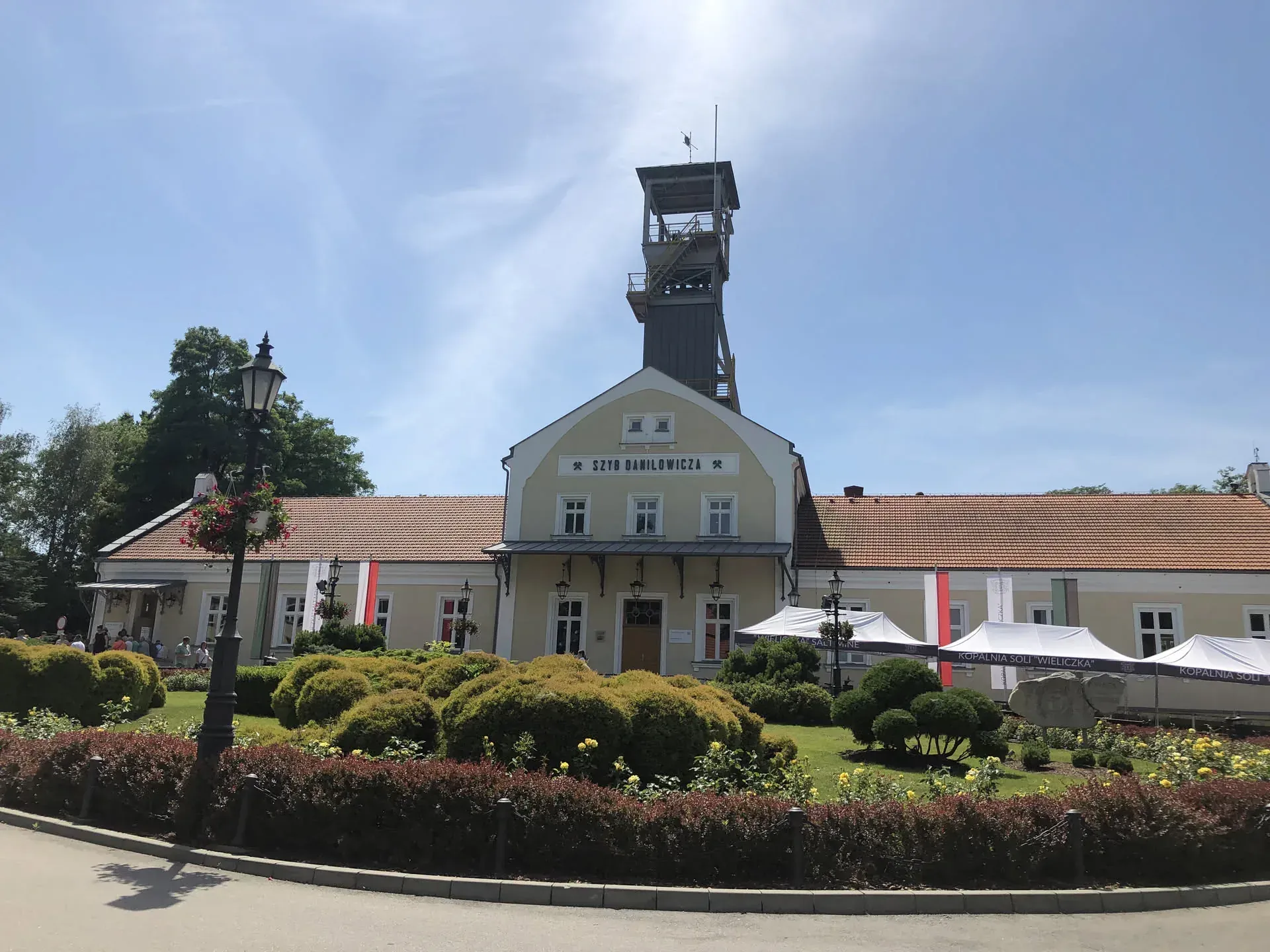 Historic salt mine building at Osiedle Zdrojowe, Poland