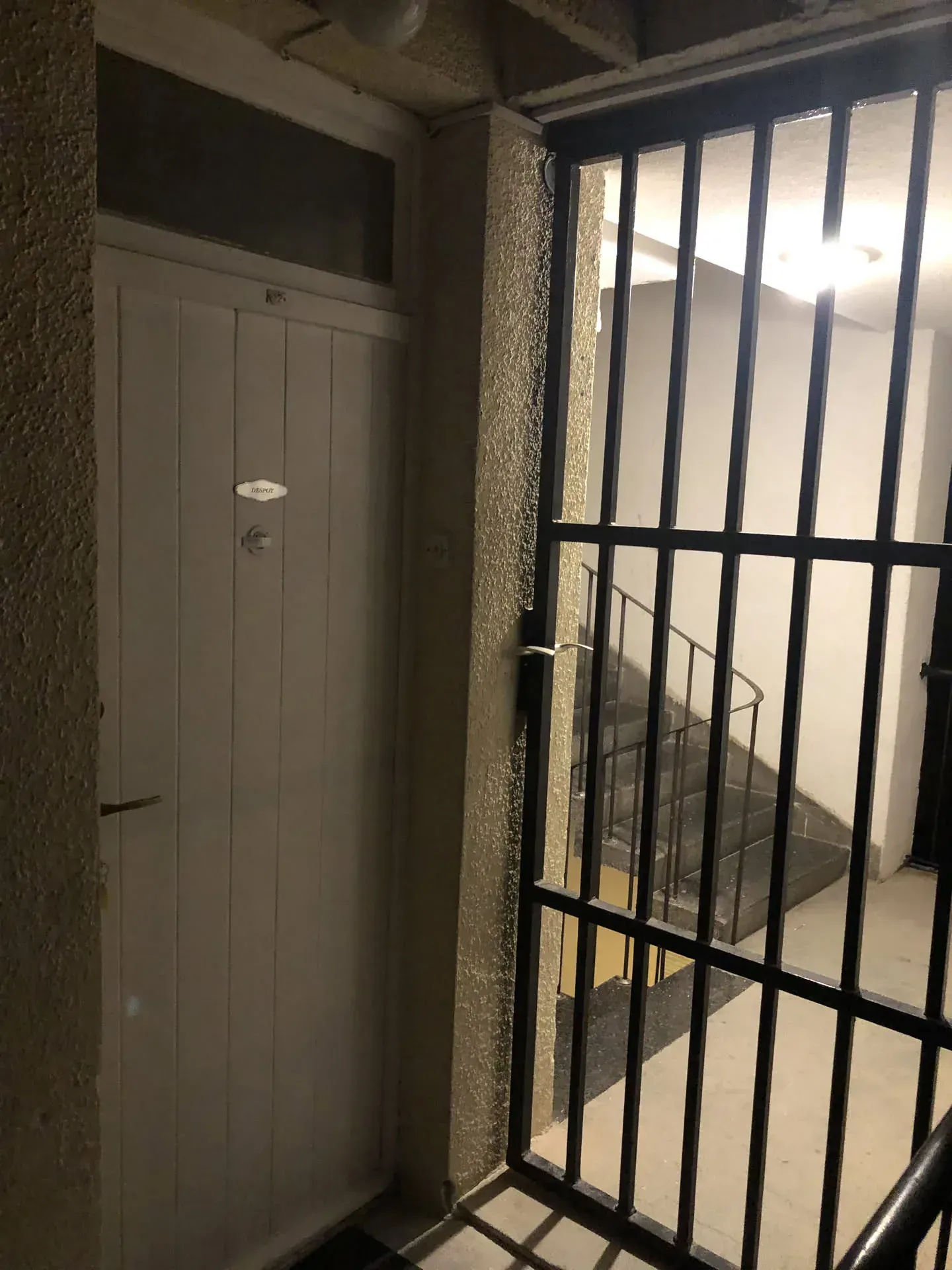 Stairwell with metal gate at Poljud, Croatia