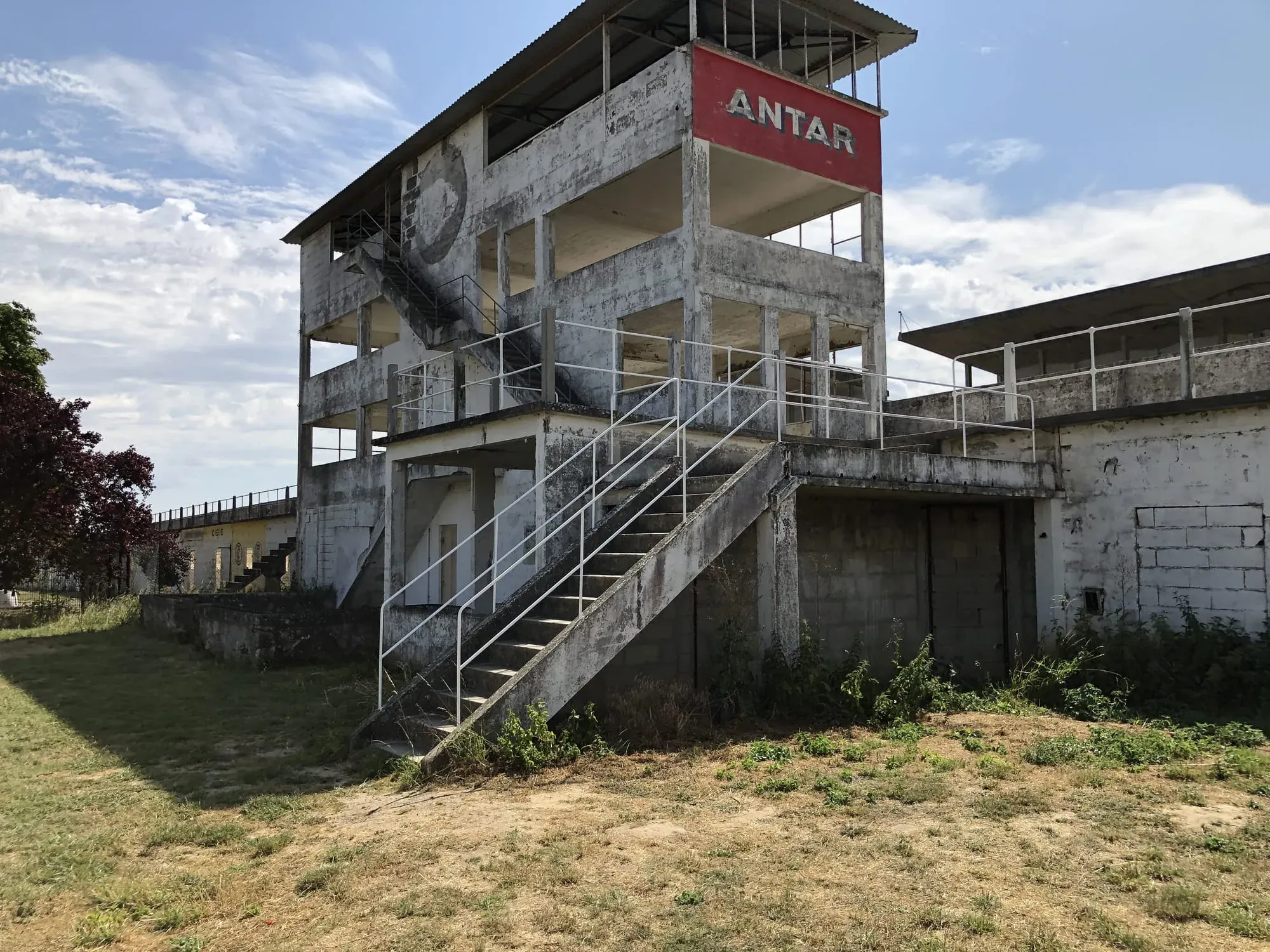 Abandoned concrete tower at Gueux, France