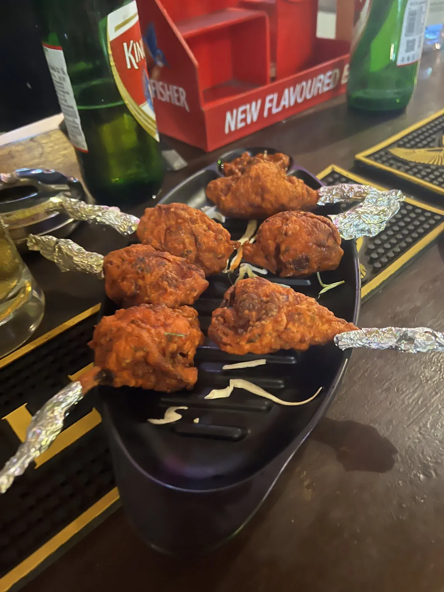 Spiced meatballs on skewers at Anjuna