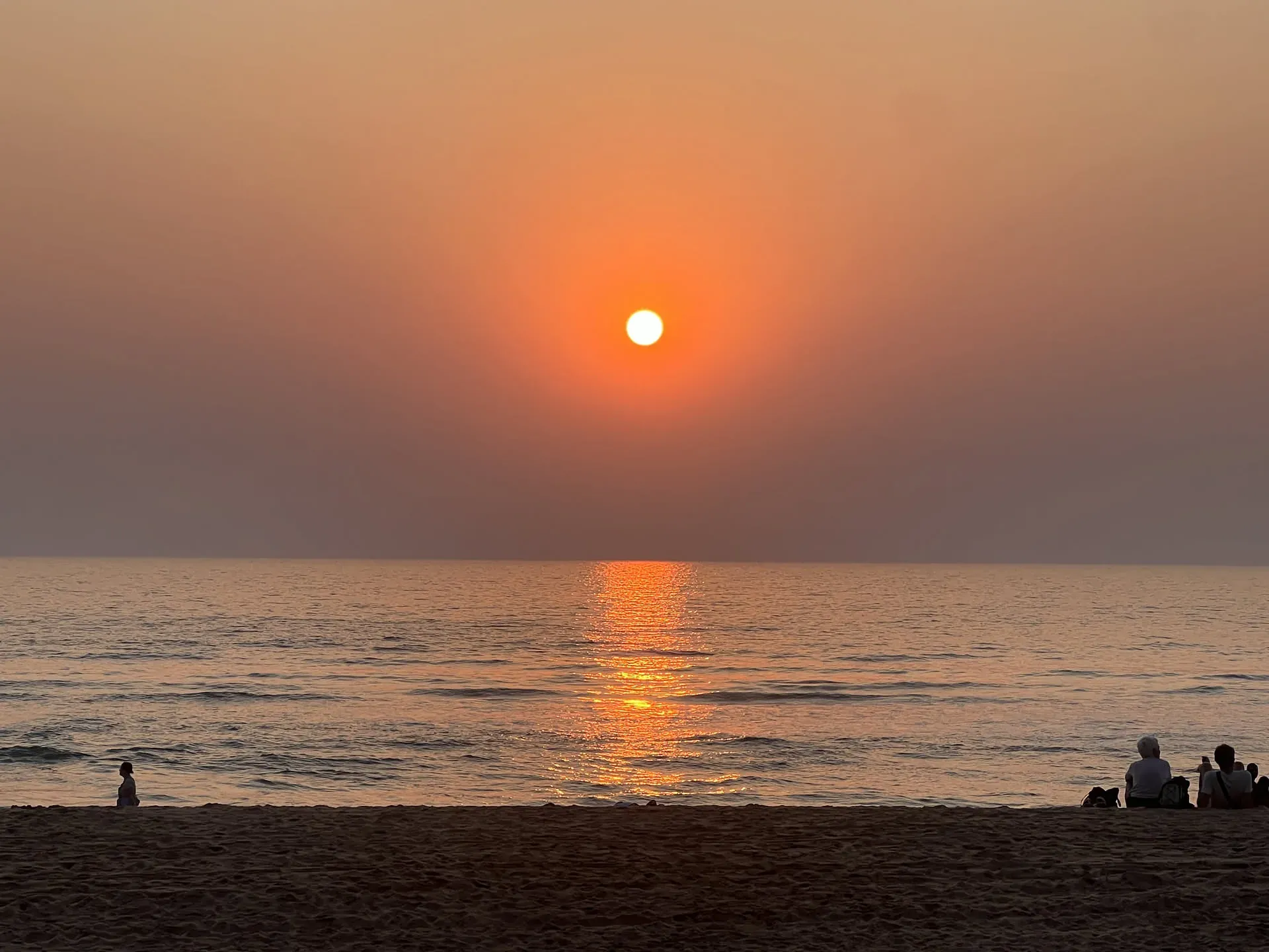 Sunset over the ocean at Agonda beach