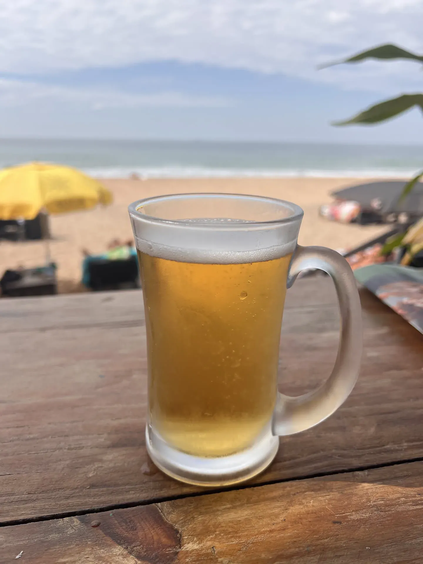 Cold beer at Agonda Beach bar