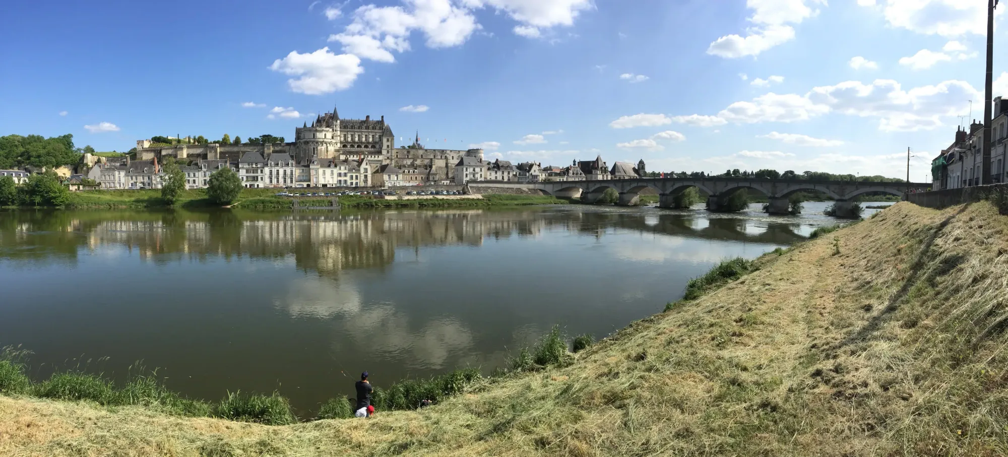 Castle on riverside at Amboise, Loire Valley
