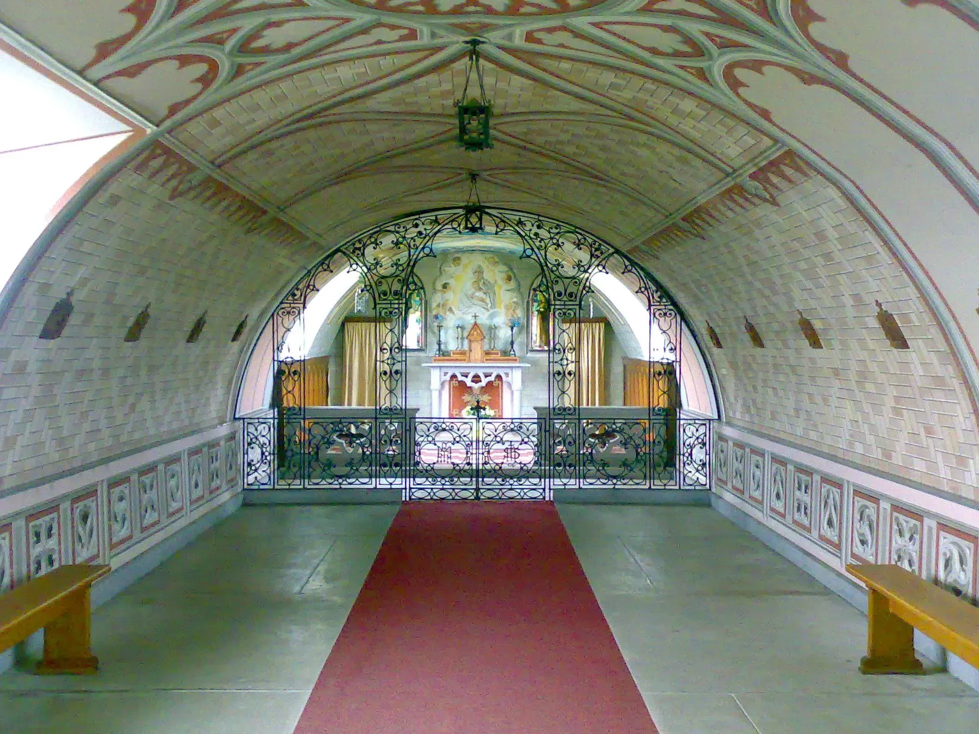 Italian Chapel interior at Lamb Holm, Scotland