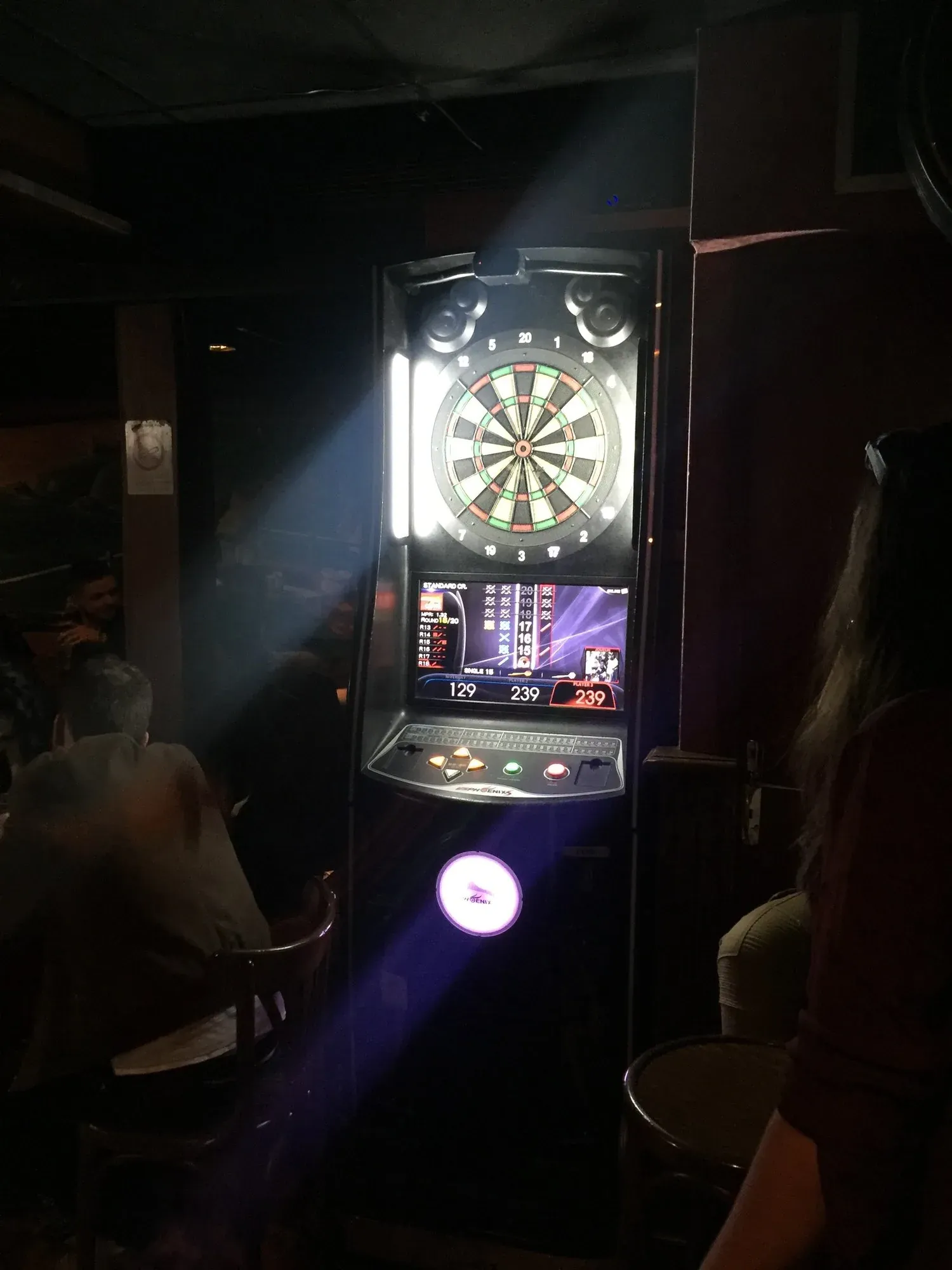 Electronic dartboard arcade game at Tours Centre