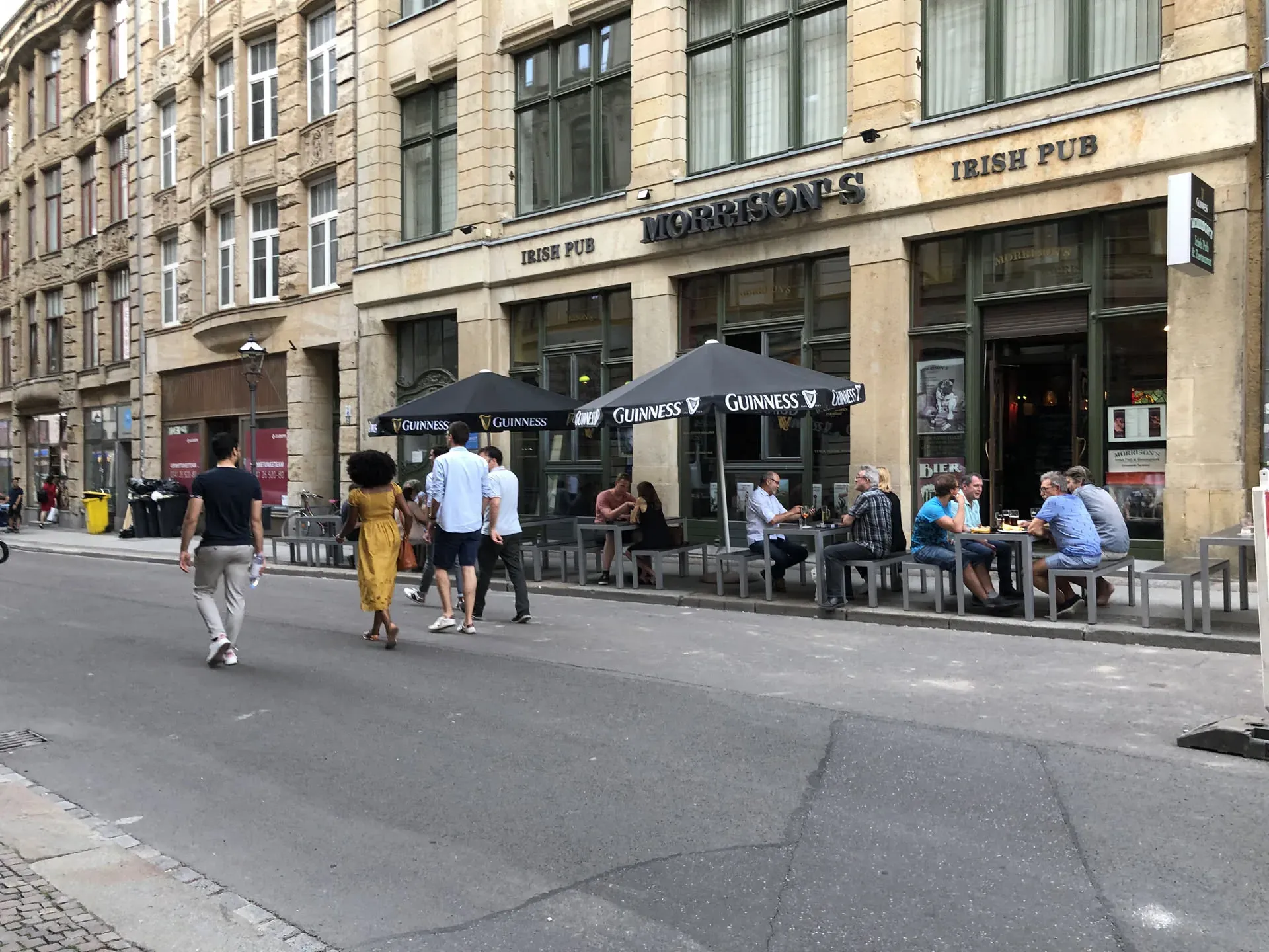 Morrissey's Irish Pub storefront in Leipzig city center