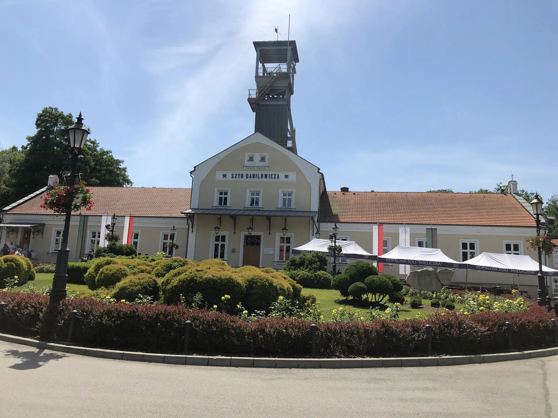Historic salt mine building at Osiedle Zdrojowe, Poland