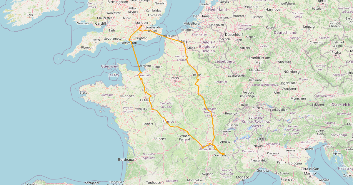 Motorcycle Trip: London to Grenoble, May 2015