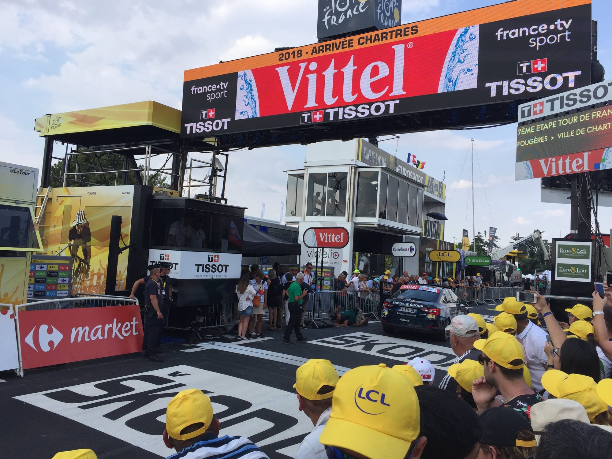 Tour de France finish line at Chartres, 2018
