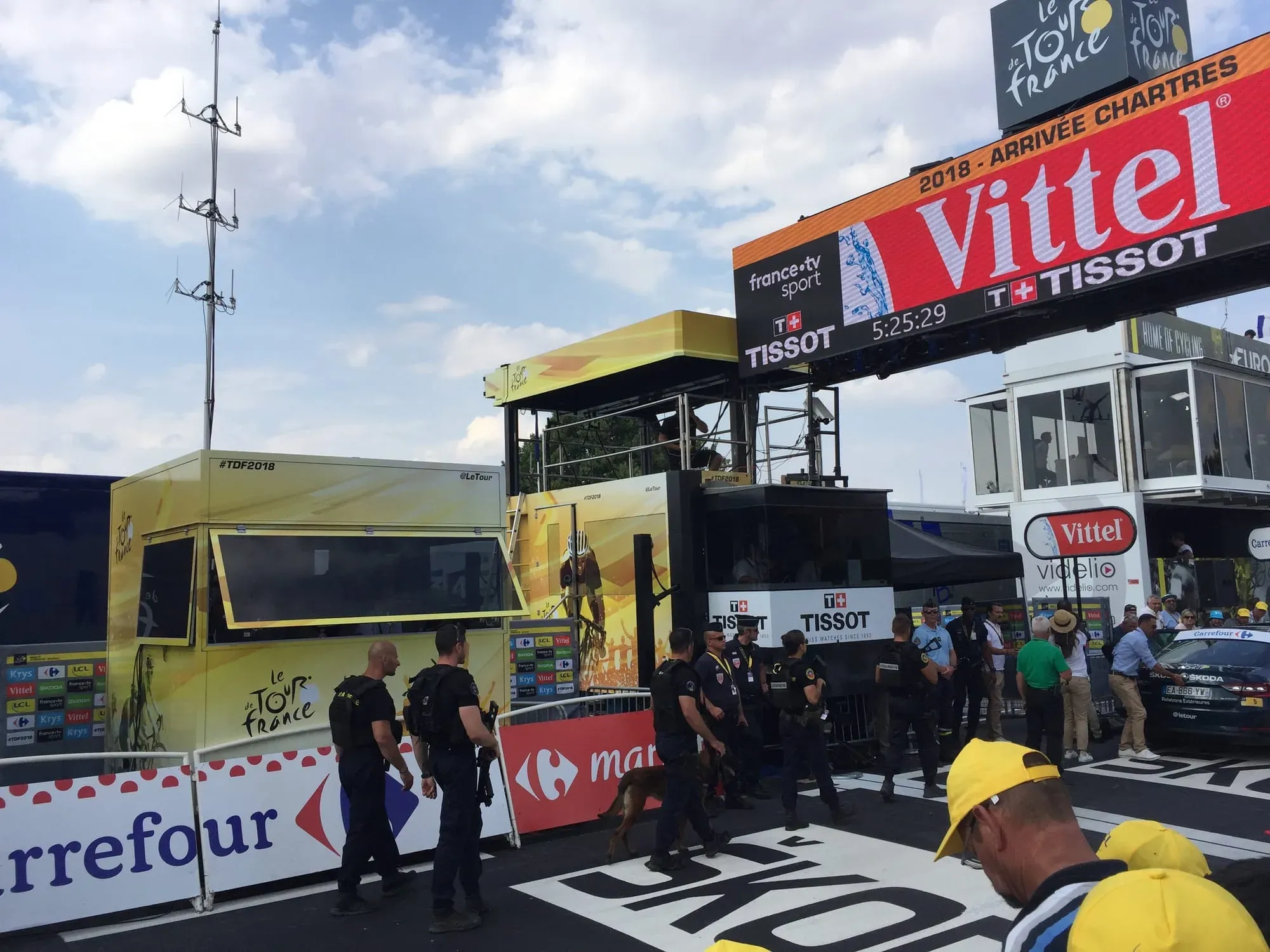 Tour de France finish line at Plateau Nord-Est