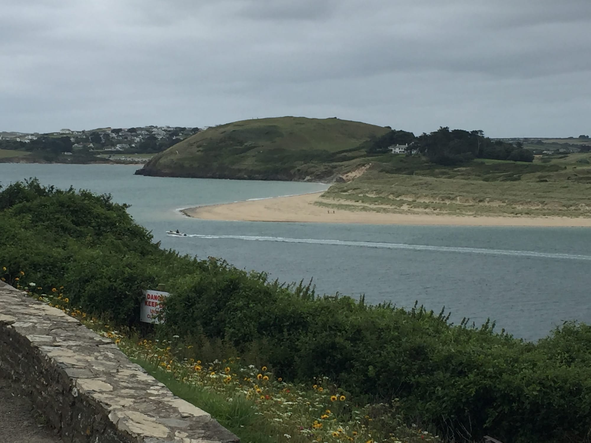 Sandy beach and headland at Padstow, Cornwall
