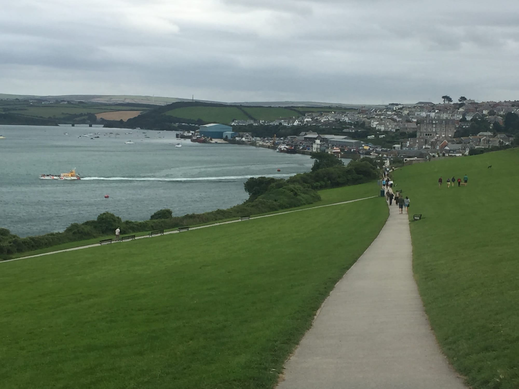 Coastal path leading to Padstow harbor, Cornwall