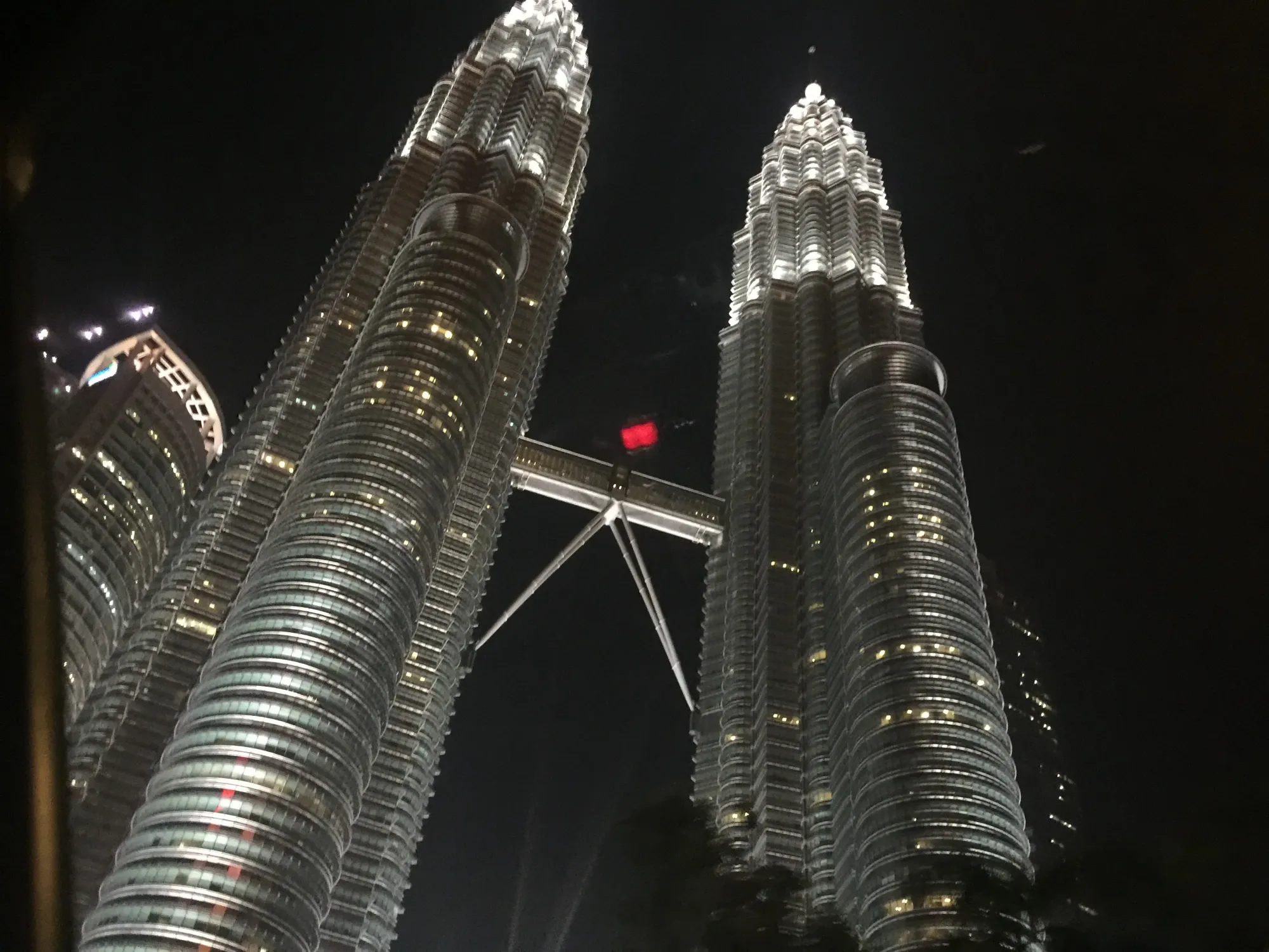 Petronas Twin Towers illuminated at night