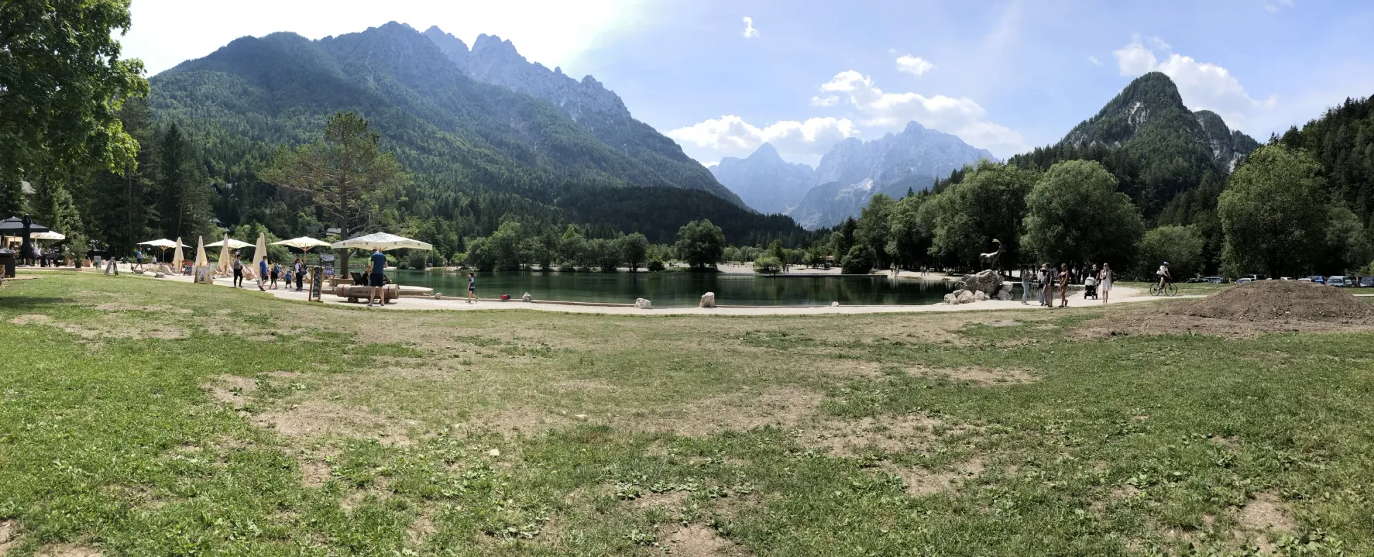 Jasna Lake at Kranjska Gora — the next stop after climbing out of the Soča valley.