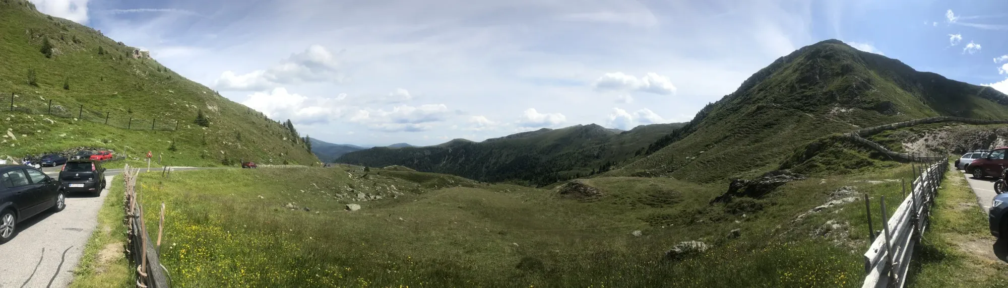 Across the border — alpine pass in Austria, mid-afternoon.