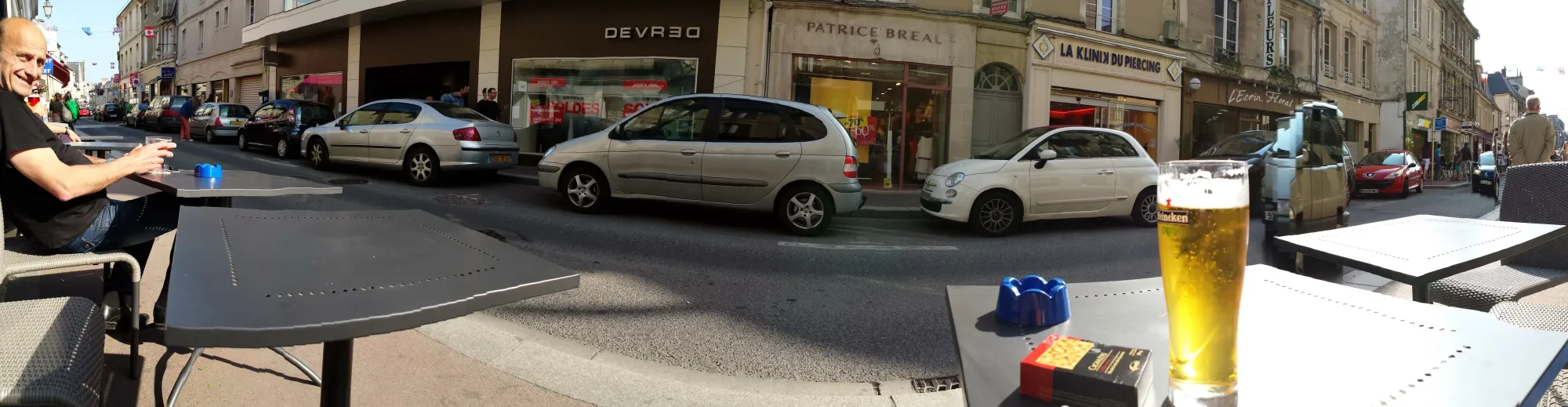 Beer and street cafe in Paris