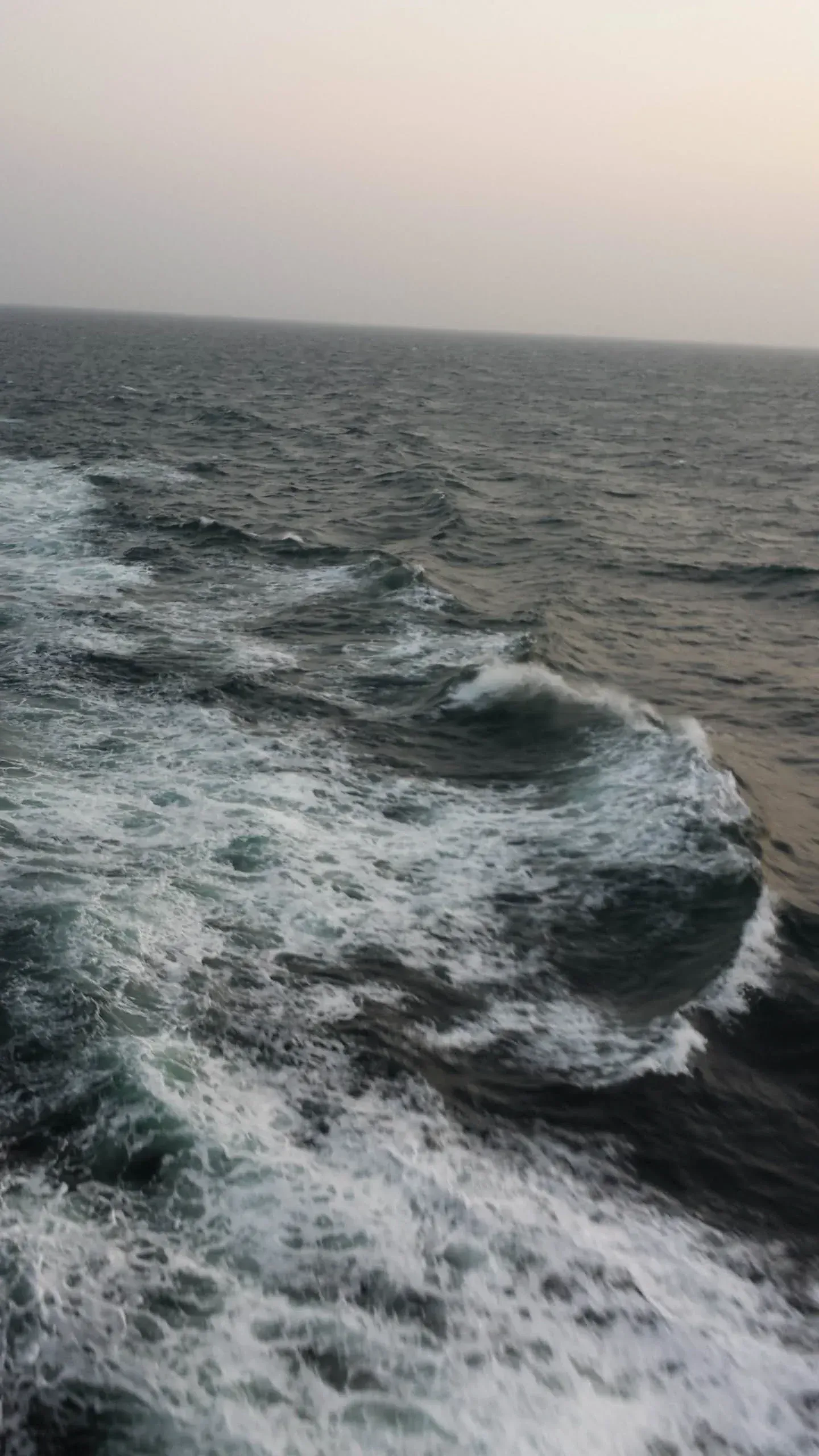 Rough seas and waves at Stamshaw, England