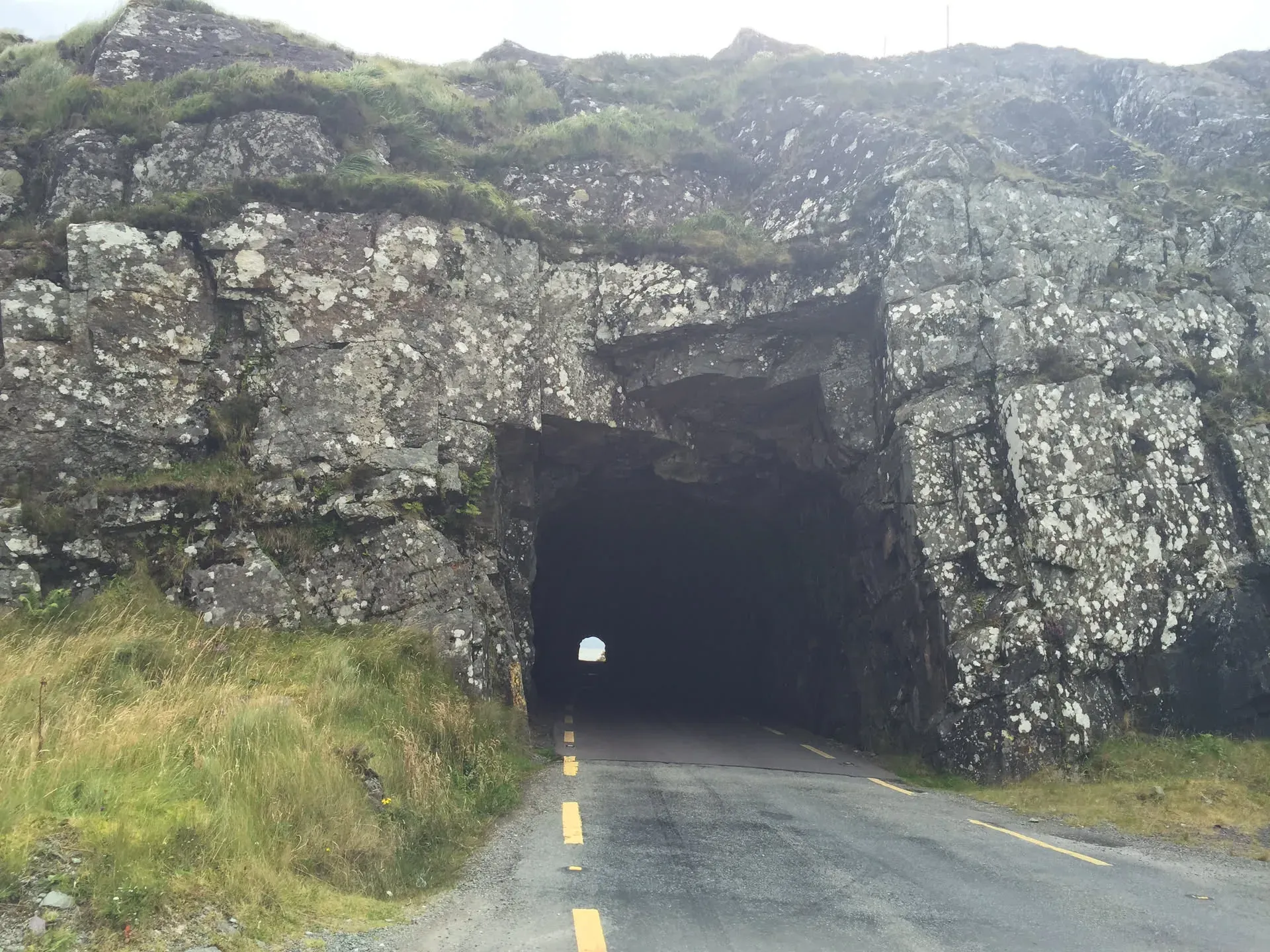 Road tunnel through rock at Banawn, Ireland