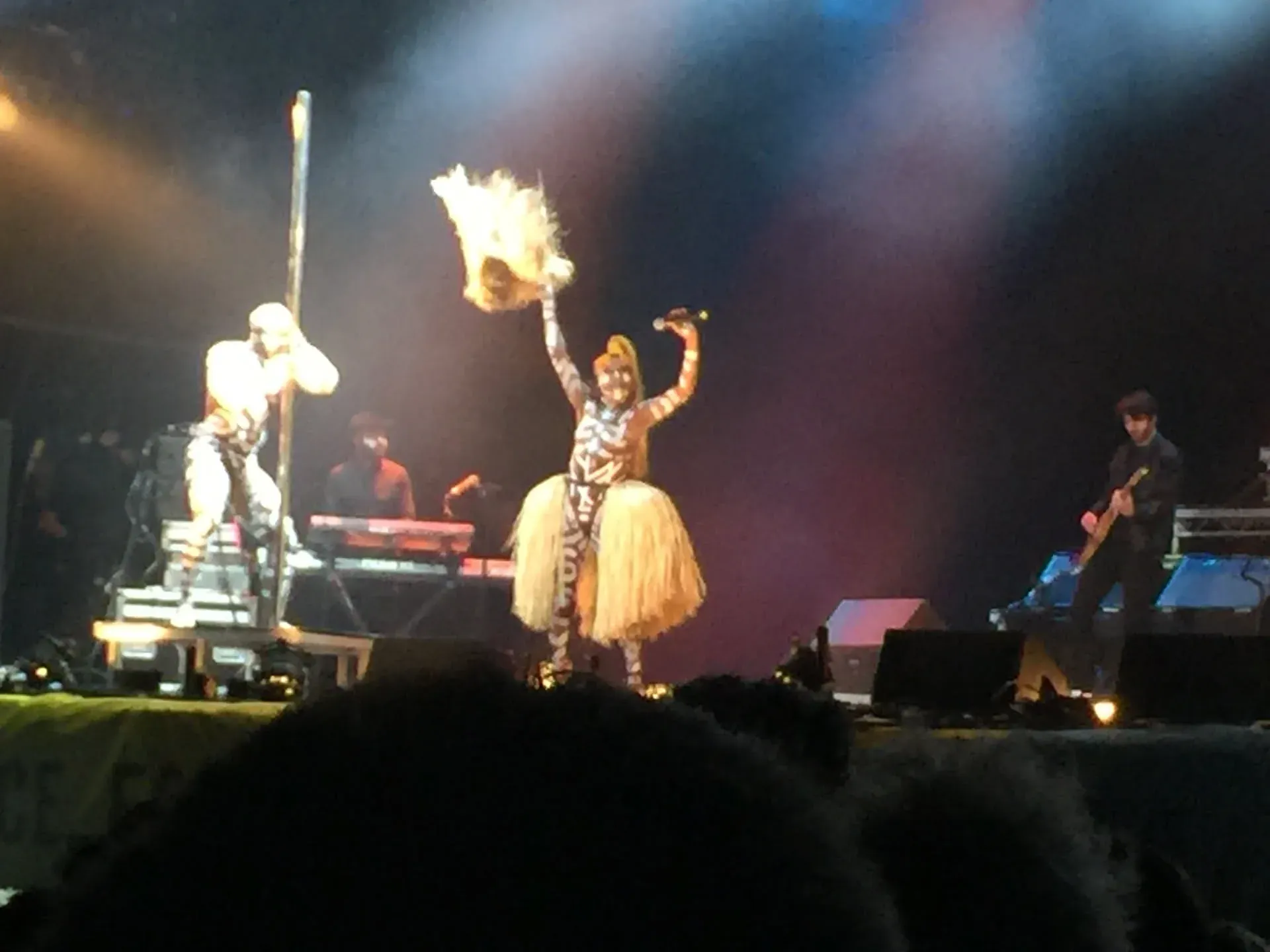 Fire-breathing performer at Stradbally music festival stage