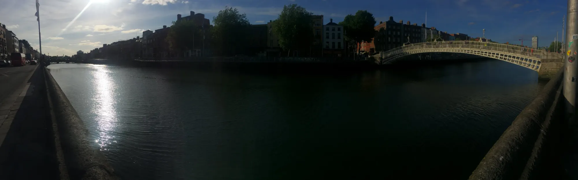 Ha'penny Bridge spanning the Liffey, Dublin 2
