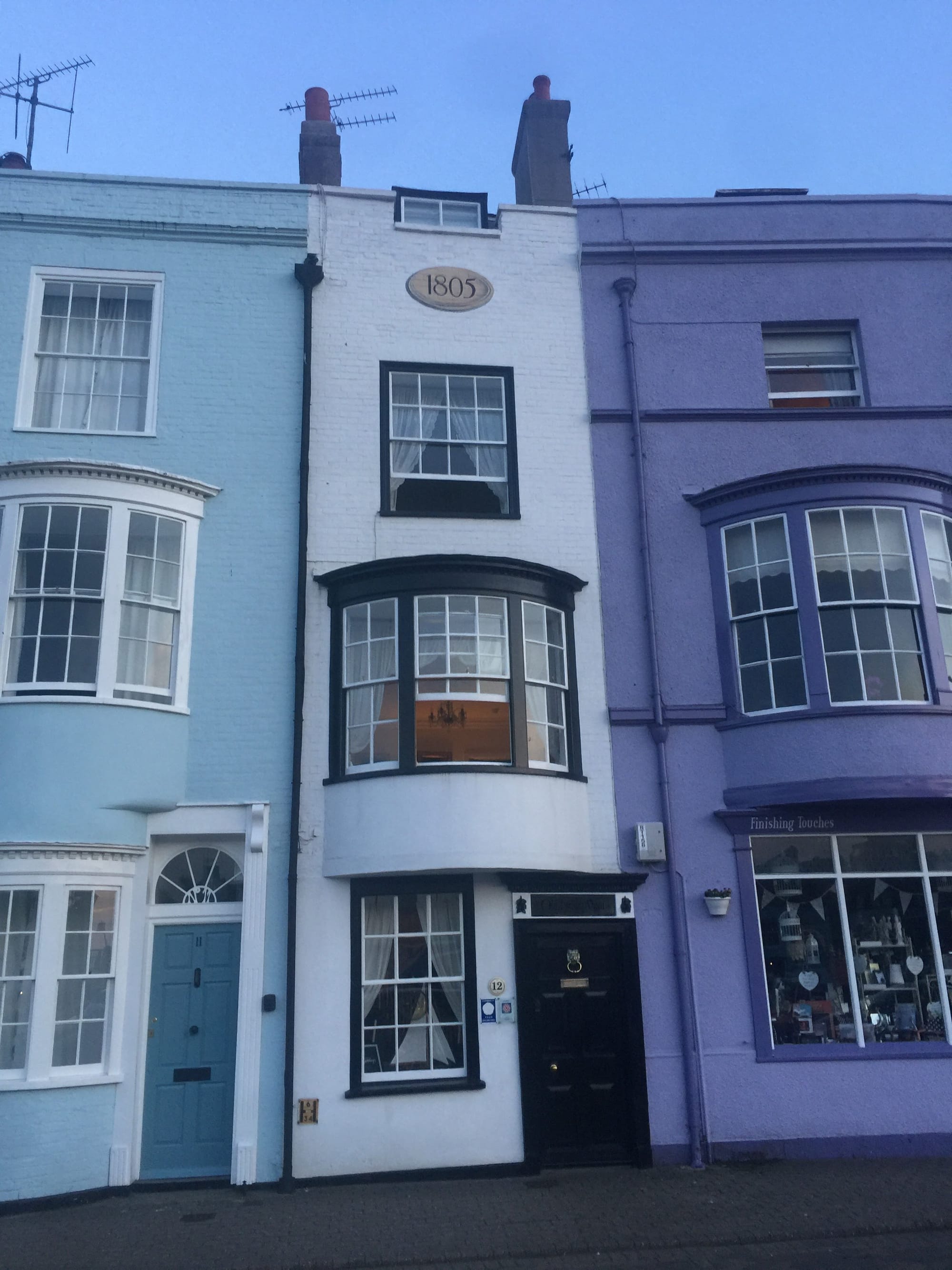 Colorful row houses at Rodwell, England