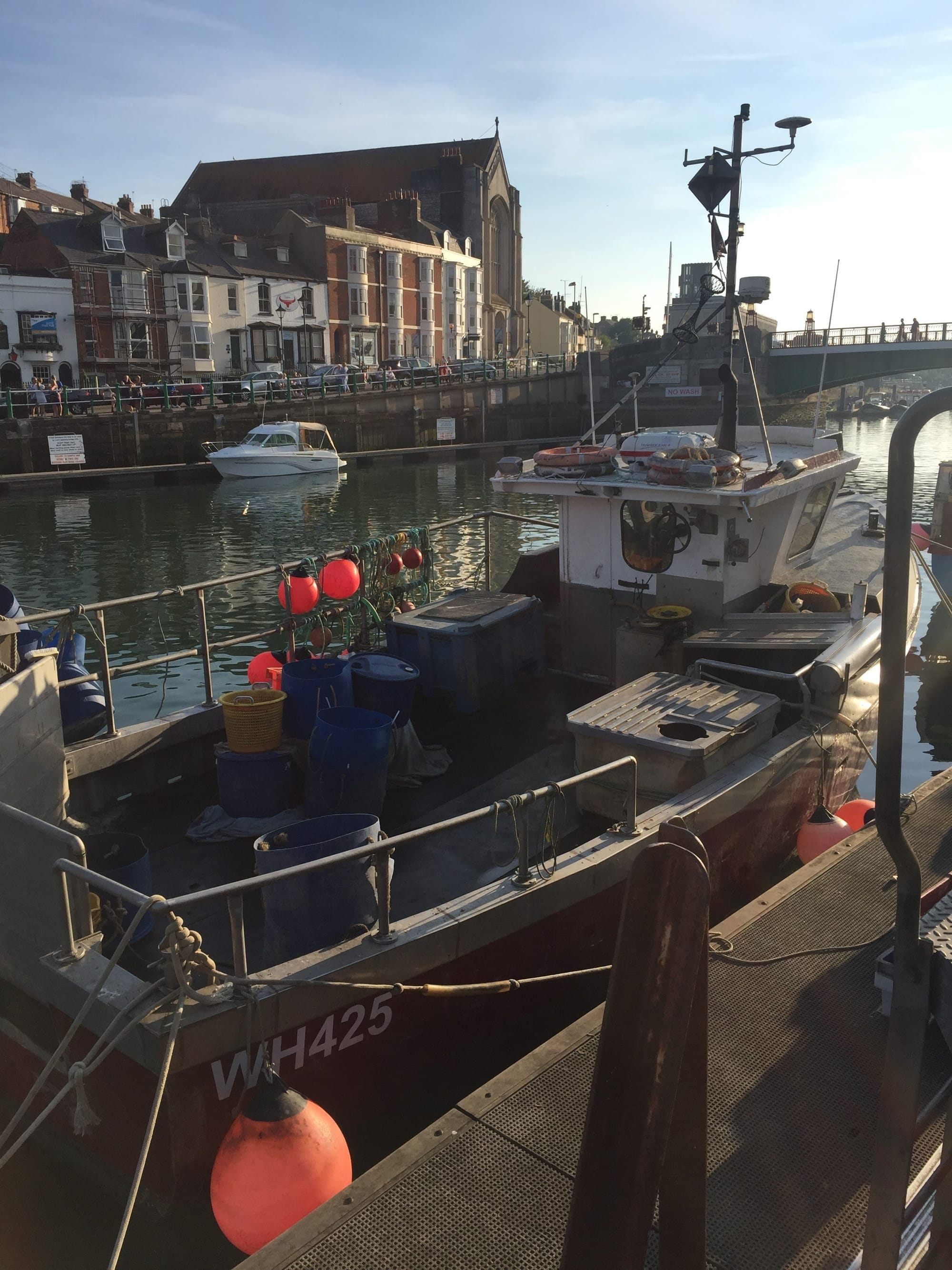 Fishing boat moored at Rodwell harbor