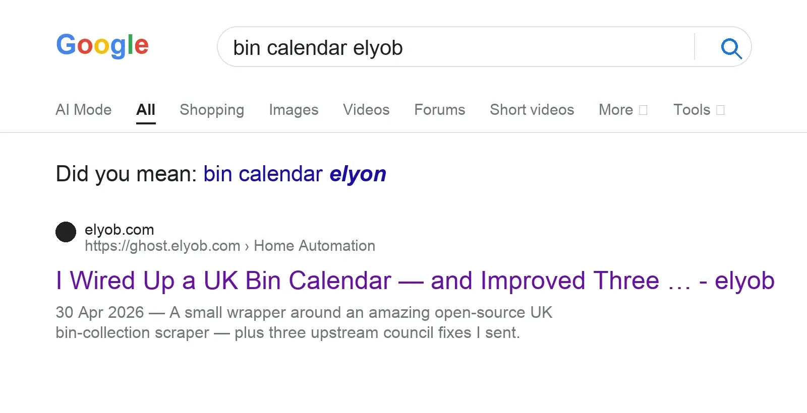 Did You Mean Elyon? No, I Meant Elyob