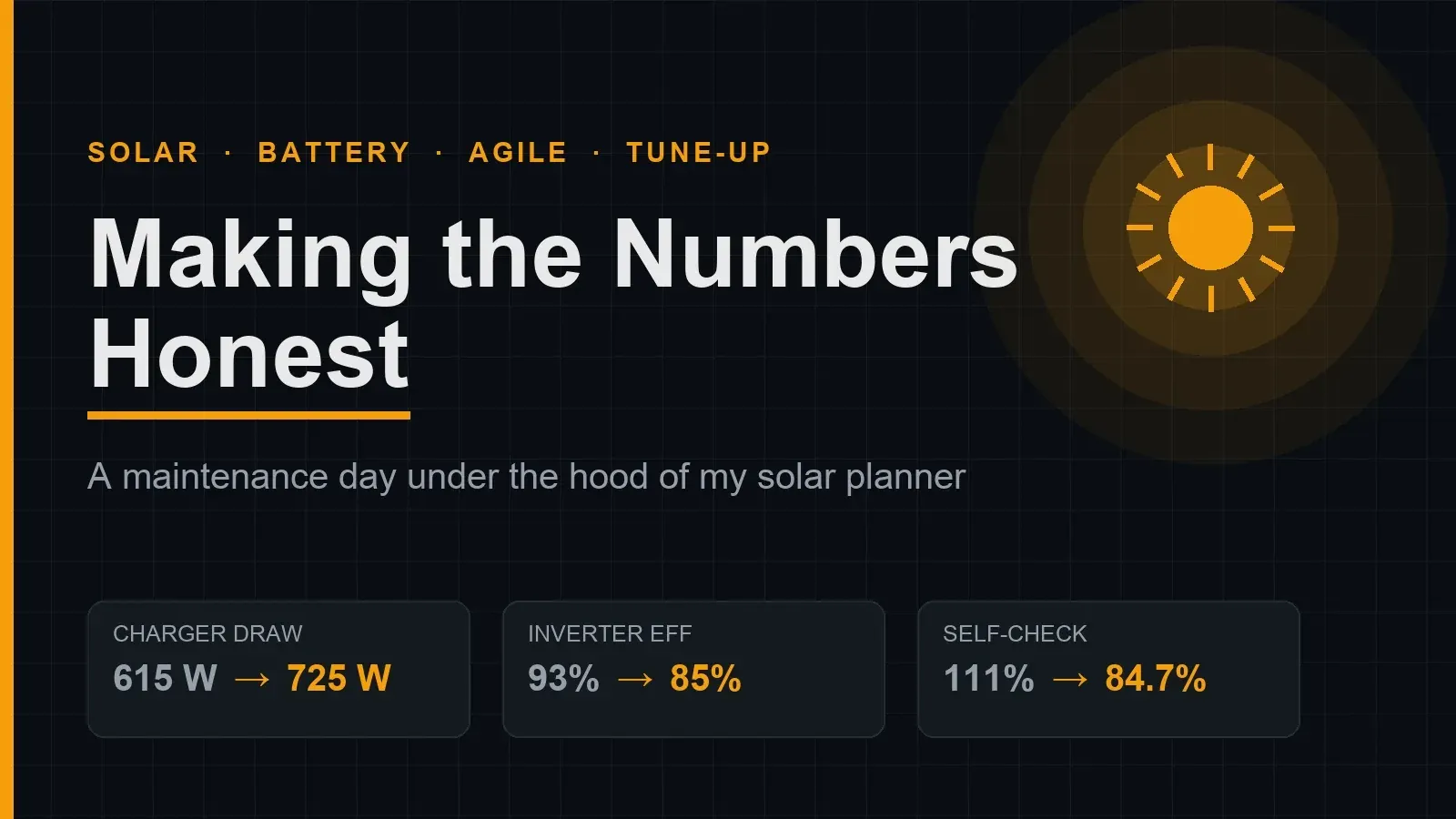 Making the Numbers Honest: A Maintenance Day Under the Hood